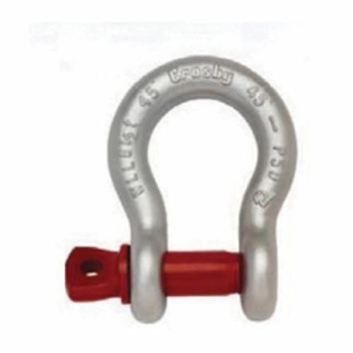 Crosby® 1018473 G-209 Anchor Shackle, 3.25 ton Load, 5/8 in, 3/4 in Screw Pin, Hot Dipped Galvanized