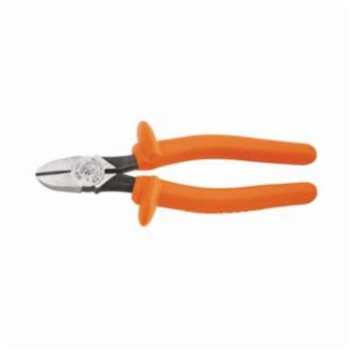 Klein® D220-7-INS Heavy Duty Hot Riveted Diagonal Cutting Plier, 1 in L x 31/32 in W x 1/2 in THK Deep Steel Jaw, 7-7/8 in OAL, Diagonal/High Leverage/Standard Cut