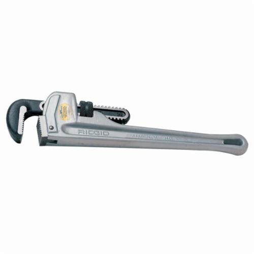 RIDGID® 31105 Straight Pipe Wrench, 3 in, Floating Forged Hook Jaw, Aluminum Handle, Knurled Nut Adjustment
